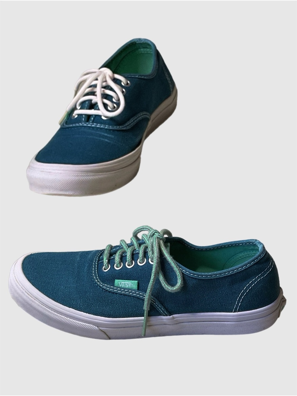 VANS Authentic Women’s 7.5/Mens 6 Teal Low Athletic Shoes Sneakers Skaters Clean